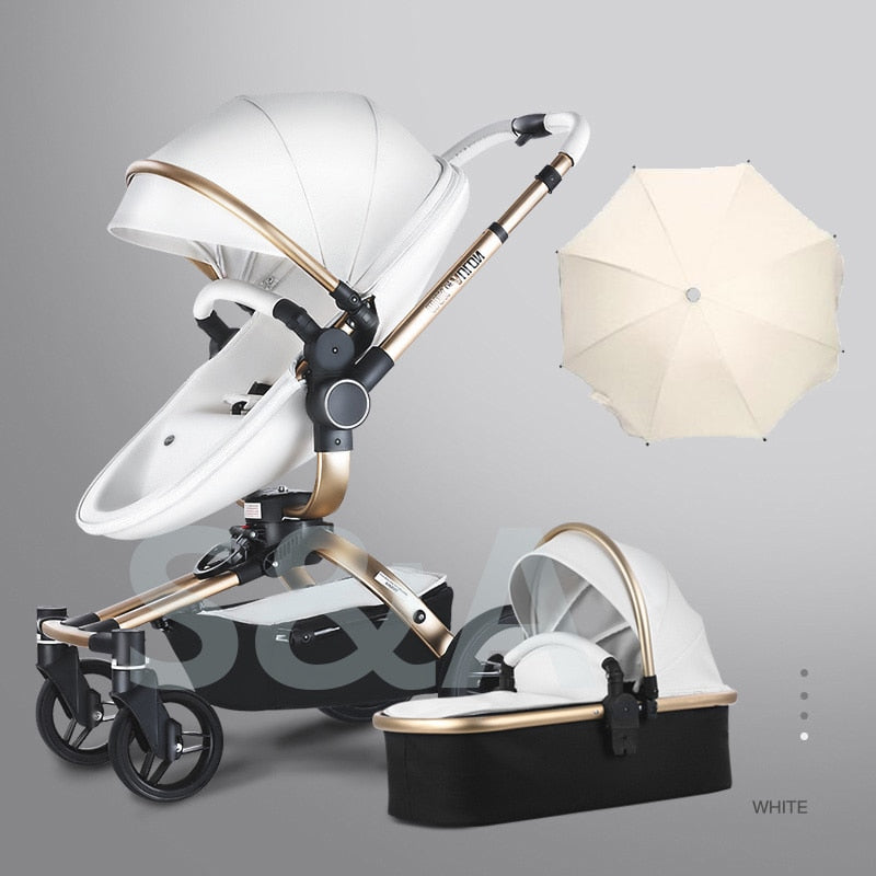 Fast & Free Shipping Aulon Baby Stroller 3 in 1 Free Duty High land-scape Pram Fashion Carriage on used for New Born to age 4