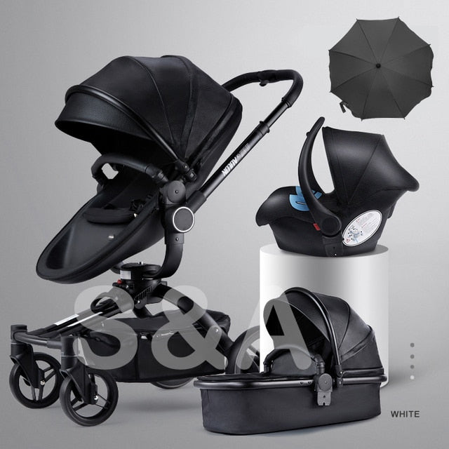 Fast & Free Shipping Aulon Baby Stroller 3 in 1 Free Duty High land-scape Pram Fashion Carriage on used for New Born to age 4