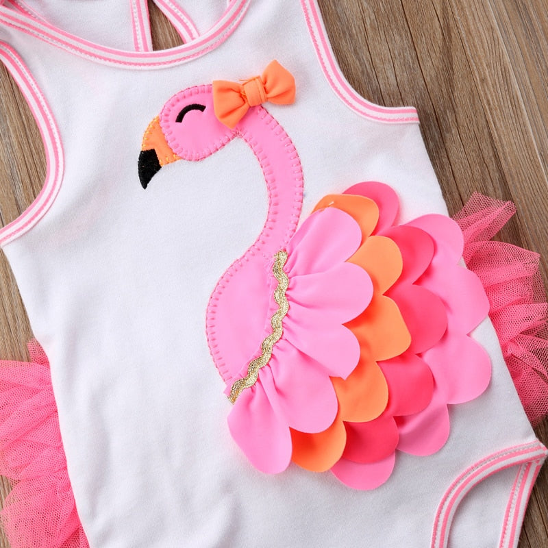 Flamingo Bow Romper
