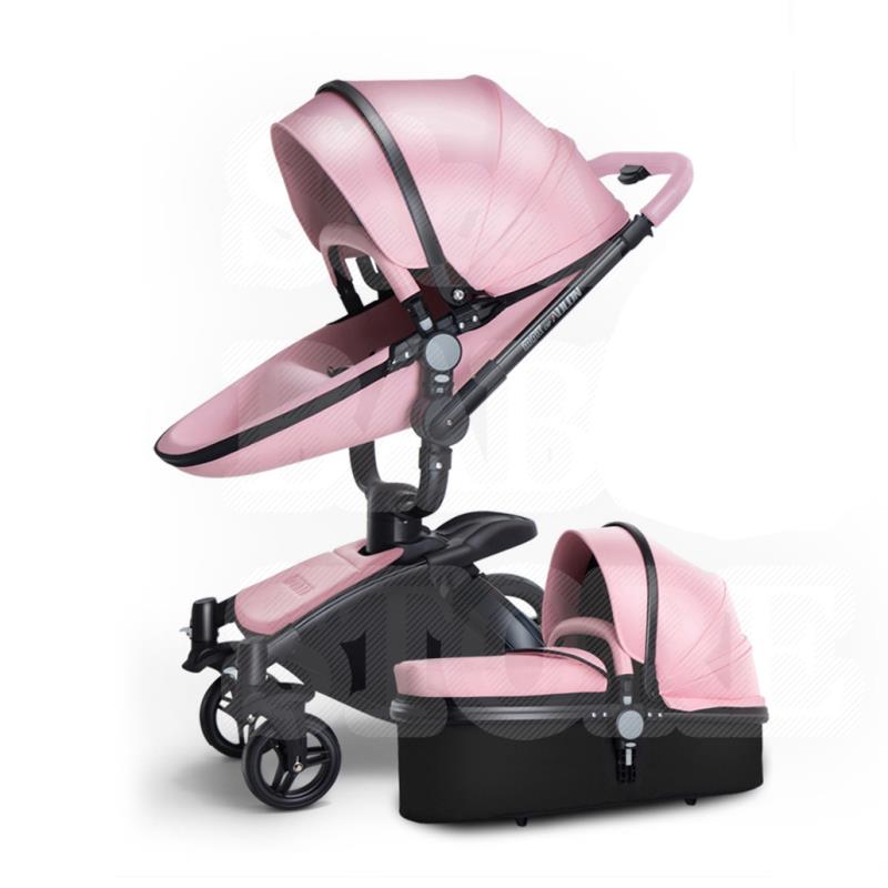 Fast & Free Shipping Aulon Baby Stroller 3 in 1 Free Duty High land-scape Pram Fashion Carriage on used for New Born to age 4