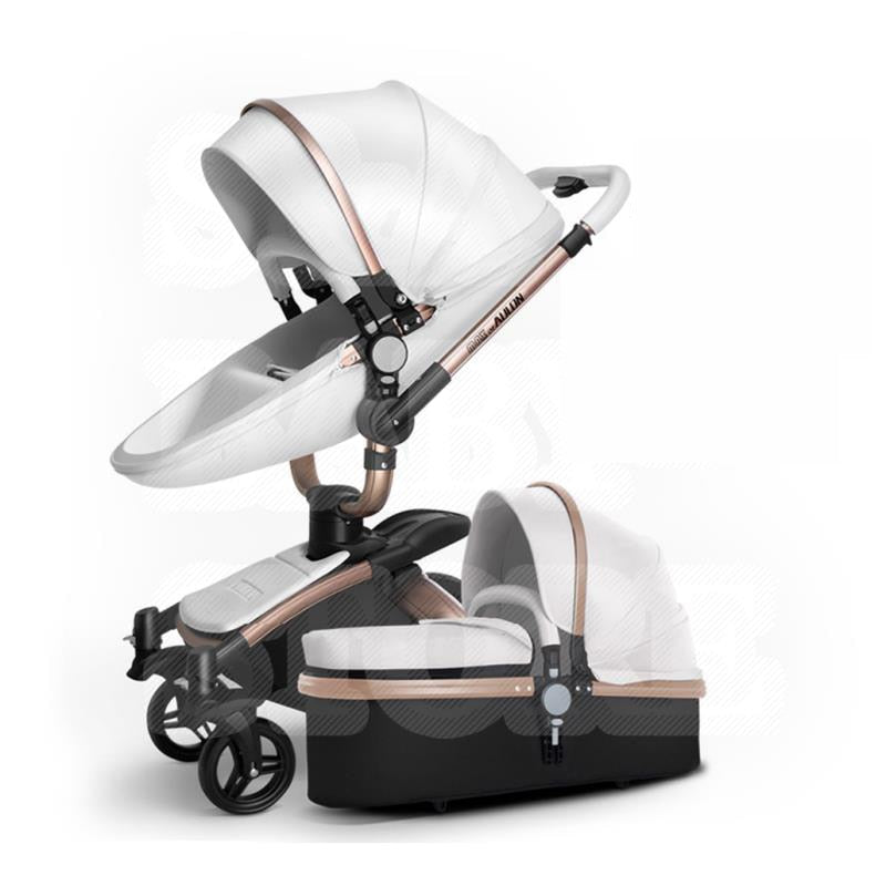 Fast & Free Shipping Aulon Baby Stroller 3 in 1 Free Duty High land-scape Pram Fashion Carriage on used for New Born to age 4