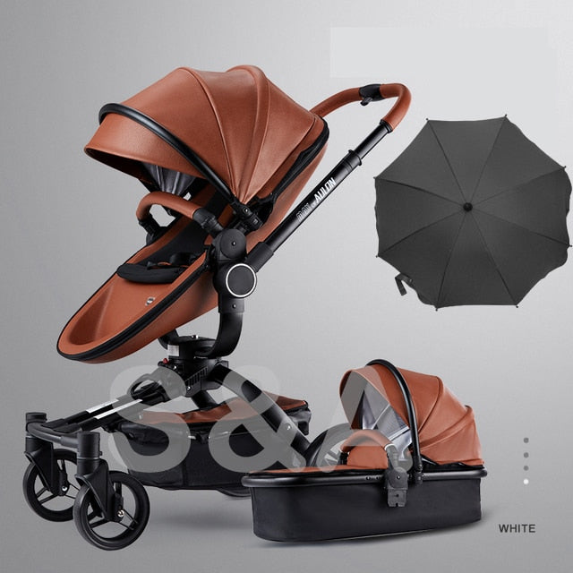 Fast & Free Shipping Aulon Baby Stroller 3 in 1 Free Duty High land-scape Pram Fashion Carriage on used for New Born to age 4
