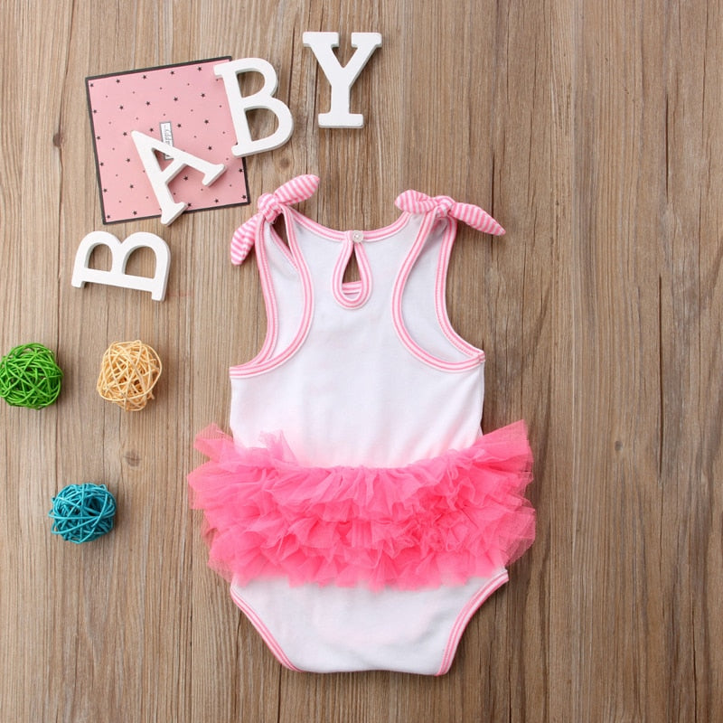 Flamingo Bow Romper
