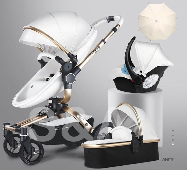 Fast & Free Shipping Aulon Baby Stroller 3 in 1 Free Duty High land-scape Pram Fashion Carriage on used for New Born to age 4