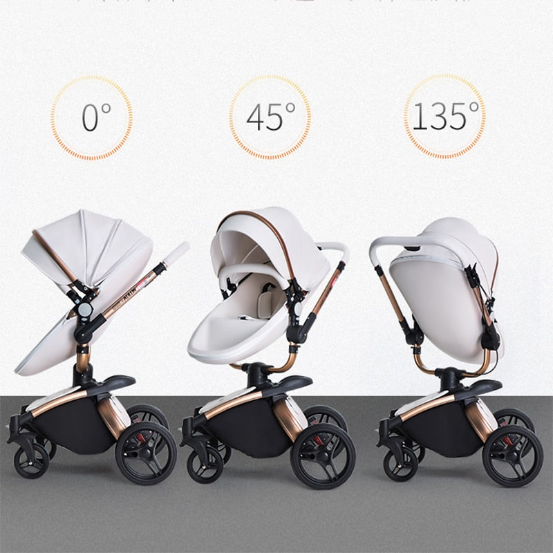 Fast & Free Shipping Aulon Baby Stroller 3 in 1 Free Duty High land-scape Pram Fashion Carriage on used for New Born to age 4
