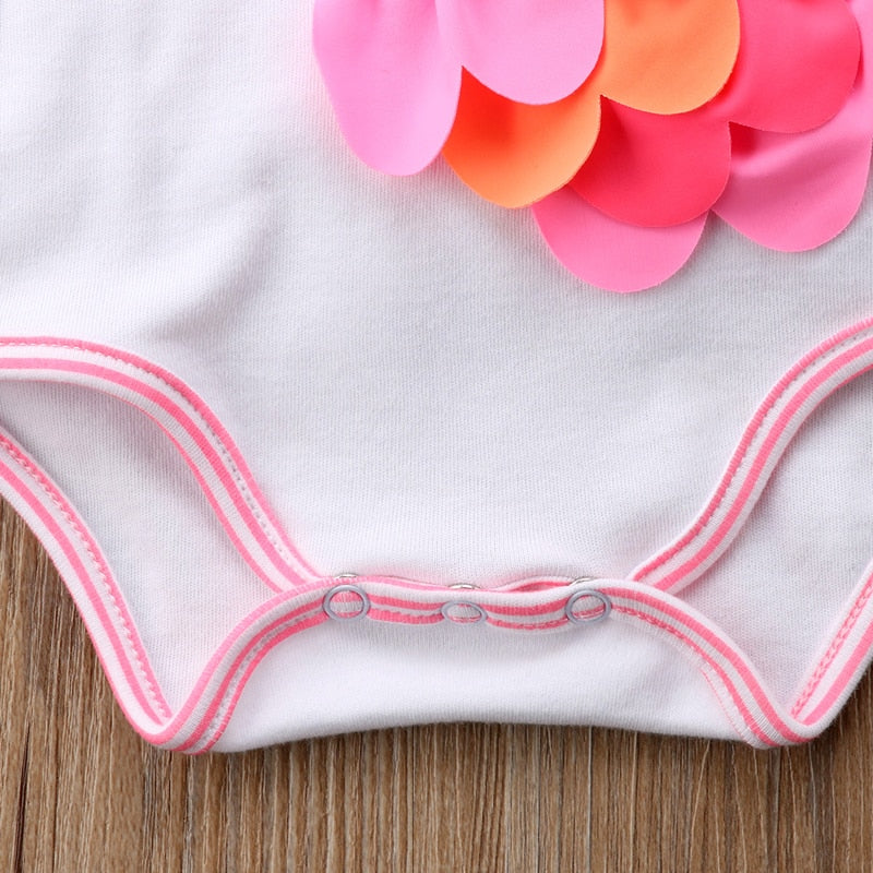 Flamingo Bow Romper