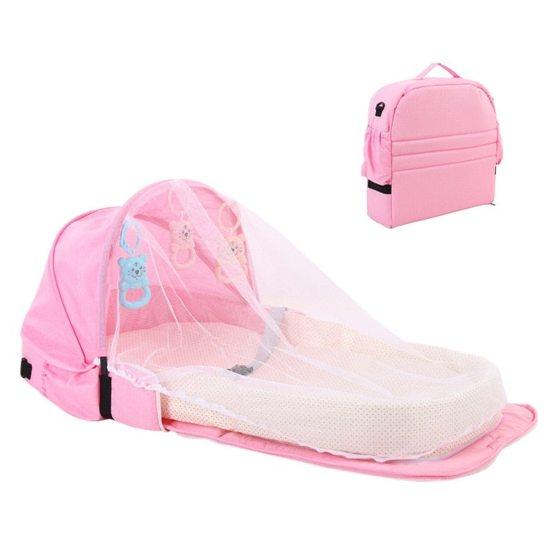 Baby Bed Travel Sun Protection Mosquito Net With Portable Bassinet Baby Foldable Breathable Infant Sleeping Basket