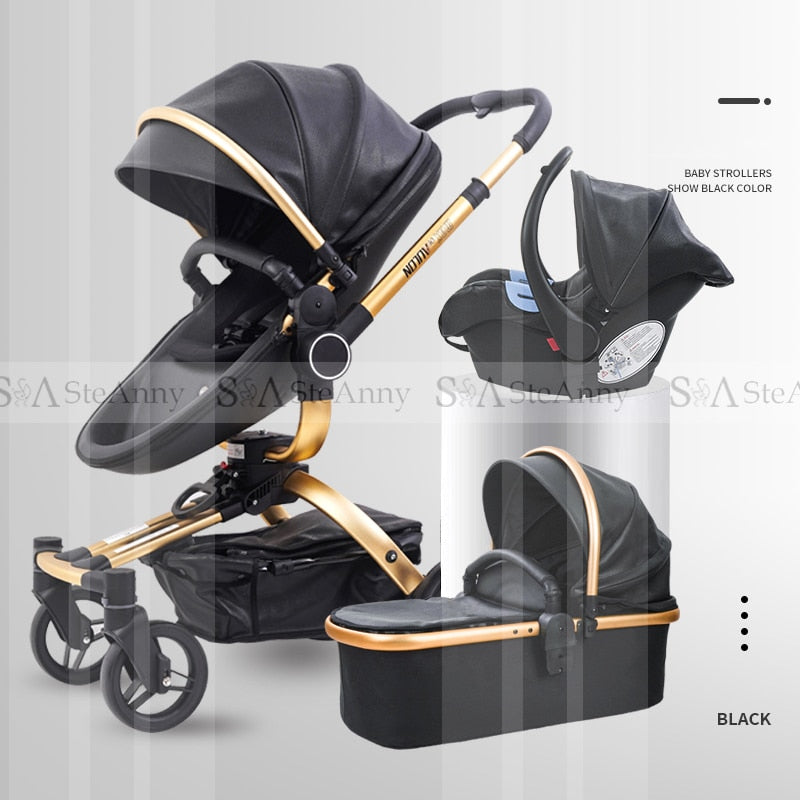 Fast & Free Shipping Aulon Baby Stroller 3 in 1 Free Duty High land-scape Pram Fashion Carriage on used for New Born to age 4