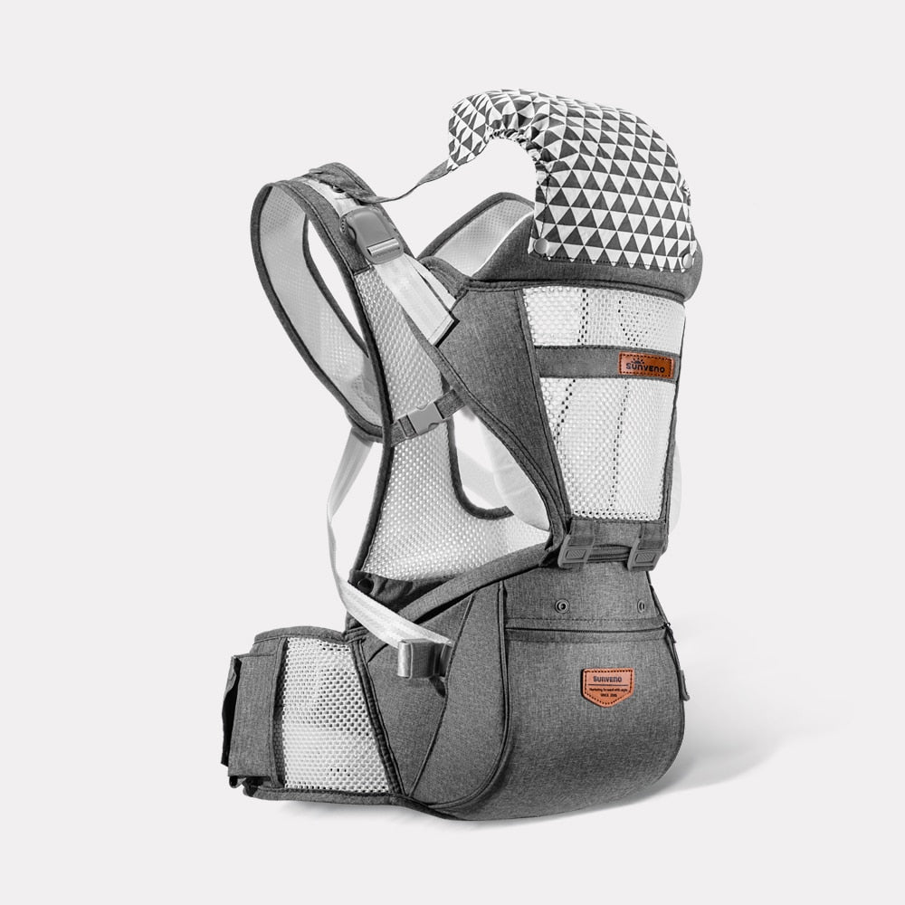 Sunveno Ergonomic Baby Carrier Baby Kangaroo Child Hip Seat Tool Baby Holder Sling Wrap Backpacks Baby Travel Activity Gear