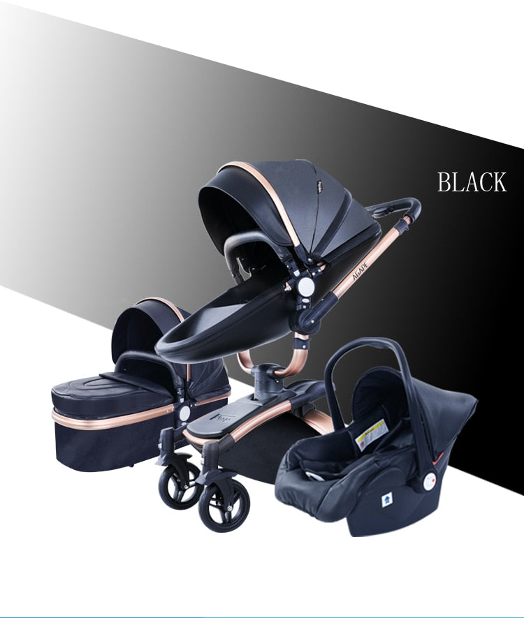Fast & Free Shipping Aulon Baby Stroller 3 in 1 Free Duty High land-scape Pram Fashion Carriage on used for New Born to age 4