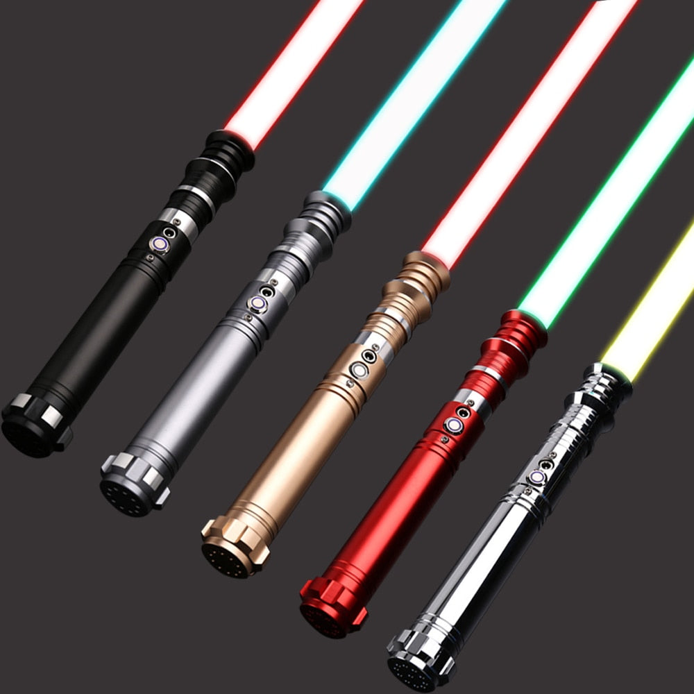 TXQSABER Metal Handle Heavy Dueling Blade 12 Color ChanG Lightsaber with HighLight Sensitive Smooth Swing FOC Laser Sword Toys