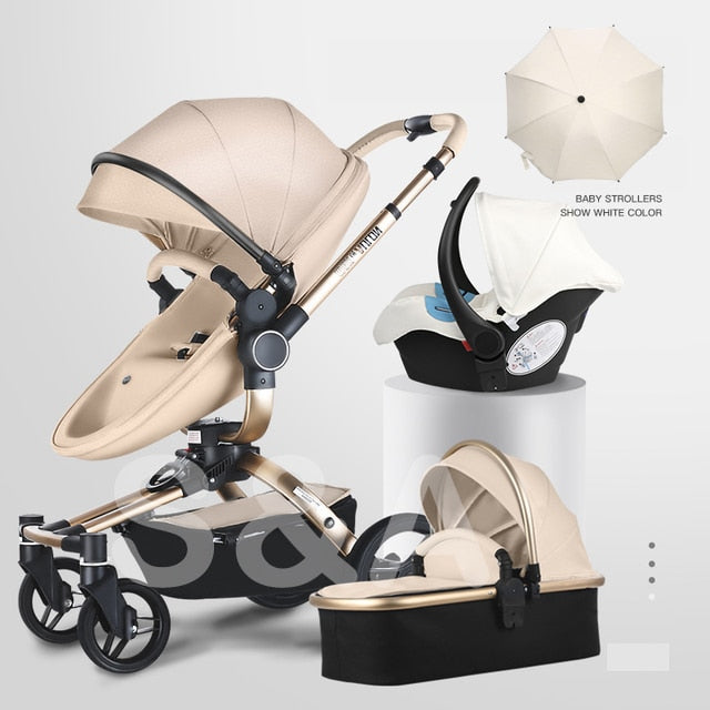 Fast & Free Shipping Aulon Baby Stroller 3 in 1 Free Duty High land-scape  Pram Fashion Carriage on used for New Born to age 4