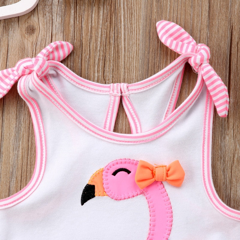 Flamingo Bow Romper