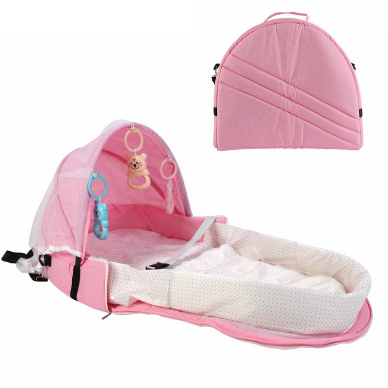 Baby Bed Travel  Sun Protection Mosquito Net With Portable Bassinet Baby Foldable Breathable Infant Sleeping Basket