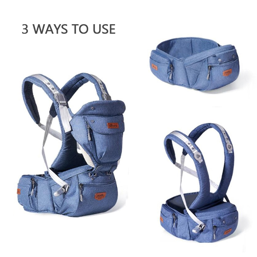 Sunveno Ergonomic Baby Carrier Baby Kangaroo Child Hip Seat Tool Baby Holder Sling Wrap Backpacks Baby Travel Activity Gear