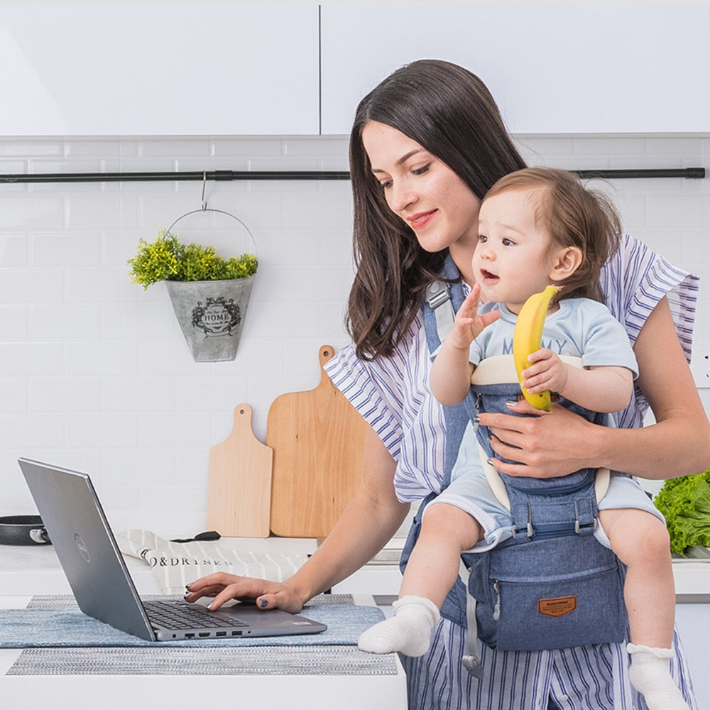 Sunveno Ergonomic Baby Carrier Baby Kangaroo Child Hip Seat Tool Baby Holder Sling Wrap Backpacks Baby Travel Activity Gear